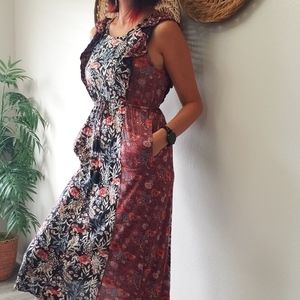 Lucky Brand floral boho midi dress